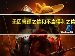 无因管理之债和不当得利之债（无因管理之债）