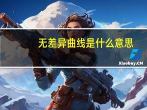 无差异曲线是什么意思