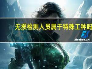 无损检测人员属于特殊工种吗