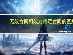 无效合同和效力待定合同的区别
