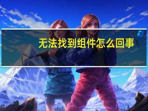 无法找到组件怎么回事（无法找到组件）