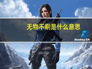 无物不刷是什么意思