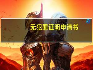 无犯罪证明申请书
