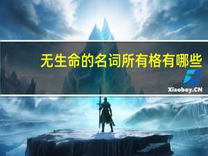 无生命的名词所有格有哪些