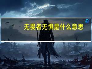 无畏者无惧是什么意思