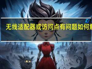 无线适配器或访问点有问题如何解决（无线适配器或访问点有问题）