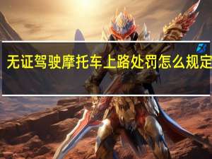 无证驾驶摩托车上路处罚怎么规定的呢