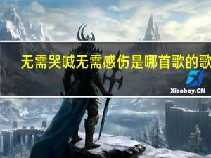 无需哭喊无需感伤是哪首歌的歌词