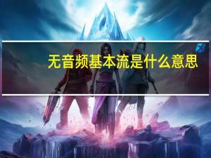 无音频基本流是什么意思