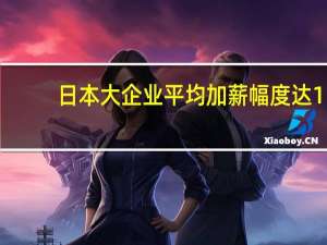 日本大企业平均加薪幅度达1.3万日元为30年来最高水平