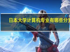 日本大学计算机专业有哪些分支