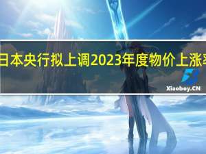 日本央行拟上调2023年度物价上涨率预期