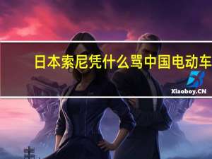 日本索尼 凭什么骂中国电动车