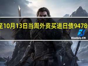 日本至10月13日当周外资买进日债 9478亿日元前值-6436亿日元日本至10月13日当周买进外国股票 1786亿日元前值452亿日元
