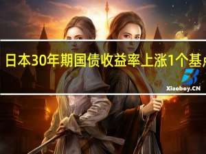 日本30年期国债收益率上涨1个基点至1.720%为2014年7月以来最高