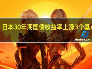 日本30年期国债收益率上涨3个基点至1.765为2013年9月以来最高水平