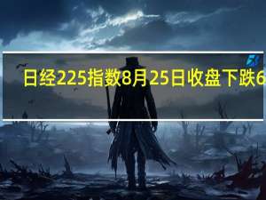 日经225指数8月25日（周五）收盘下跌647.50点跌幅2.01%报31627.50点