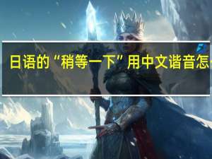 日语的“稍等一下”用中文谐音怎么读