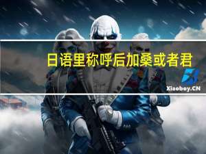 日语里称呼后加桑或者君，那，加酱，跟桑和君的意思一样吗