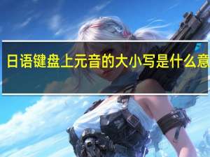 日语键盘上元音的大小写是什么意思呢
