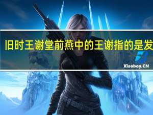 旧时王谢堂前燕中的王谢指的是发展吗