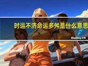 时运不济命运多舛是什么意思（时运不济）