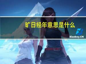 旷日经年意思是什么