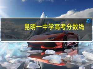 昆明一中学高考分数线