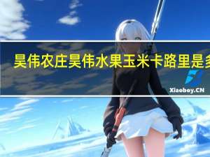 昊伟农庄 昊伟 水果玉米卡路里是多少