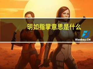 明如指掌意思是什么