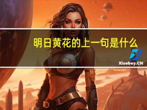 明日黄花的上一句是什么