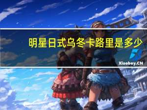 明星 日式乌冬卡路里是多少