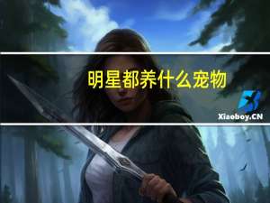 明星都养什么宠物
