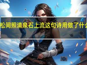 明月松间照清泉石上流这句诗用做了什么修辞手法