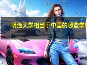 明治大学相当于中国的哪些学校