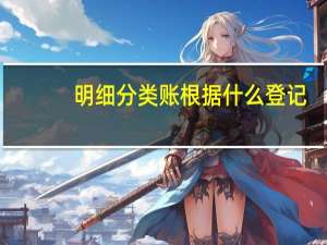 明细分类账根据什么登记