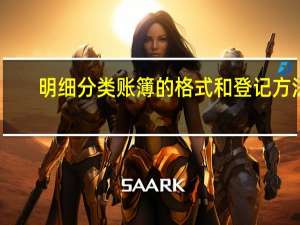 明细分类账簿的格式和登记方法