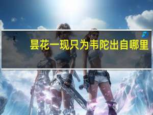 昙花一现只为韦陀出自哪里（昙花一现 只为韦陀 出自哪里）