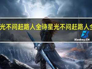 星光不问赶路人全诗 星光不问赶路人全诗意思