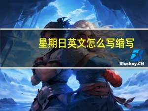 星期日英文怎么写缩写