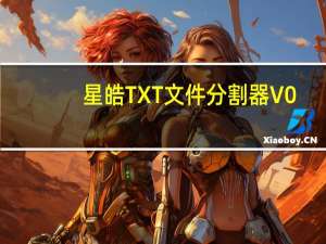 星皓TXT文件分割器 V0.03 文档版（星皓TXT文件分割器 V0.03 文档版功能简介）