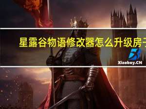 星露谷物语修改器怎么升级房子（星露谷物语修改器怎么用）