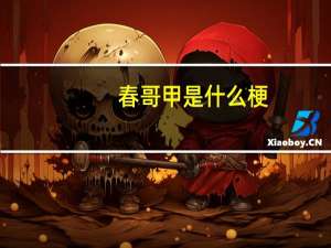 春哥甲是什么梗（春哥甲）