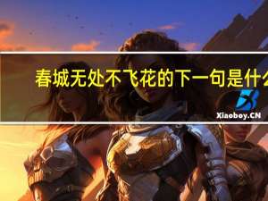 春城无处不飞花的下一句是什么