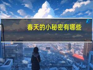 春天的小秘密有哪些