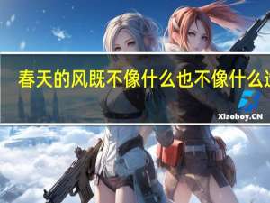 春天的风既不像什么 也不像什么造句
