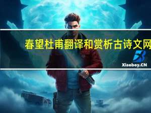 春望杜甫翻译和赏析古诗文网（春望杜甫翻译和赏析）