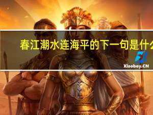 春江潮水连海平的下一句是什么