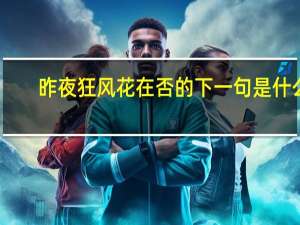 昨夜狂风花在否的下一句是什么
