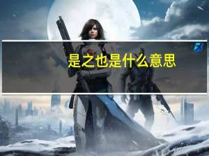 是之也是什么意思